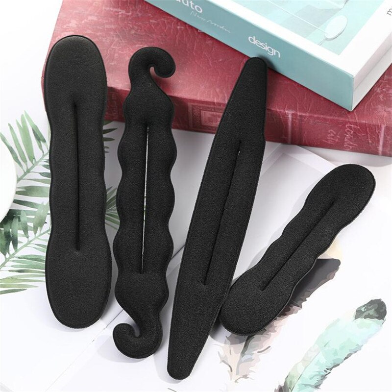 4pcs/set magic foam sponge Clip Bun curler braider hairstyle twist maker tool Dount Twist Hair Accessories Styling