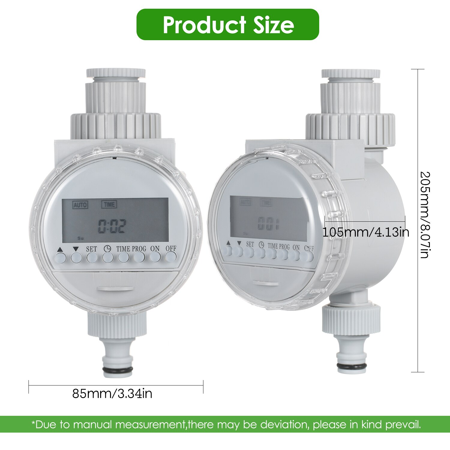 Solar Powered Water Irrigation Timer Electronic Programmable Automatic Watering Controller Hose Faucet Timer with LCD Display