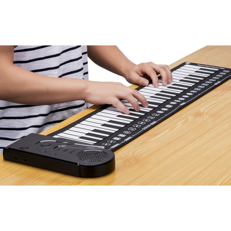 Piano pliant Intelligent à 49 touches, , en caoutchouc souple, pour enfants, clavier pliant, de noël
