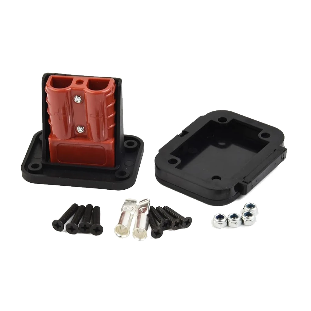 1 pçs 50a conectores de cabo plug para anderson plug conector suporte montagem embutida capa do painel para caravana campista barco caminhão: Default Title