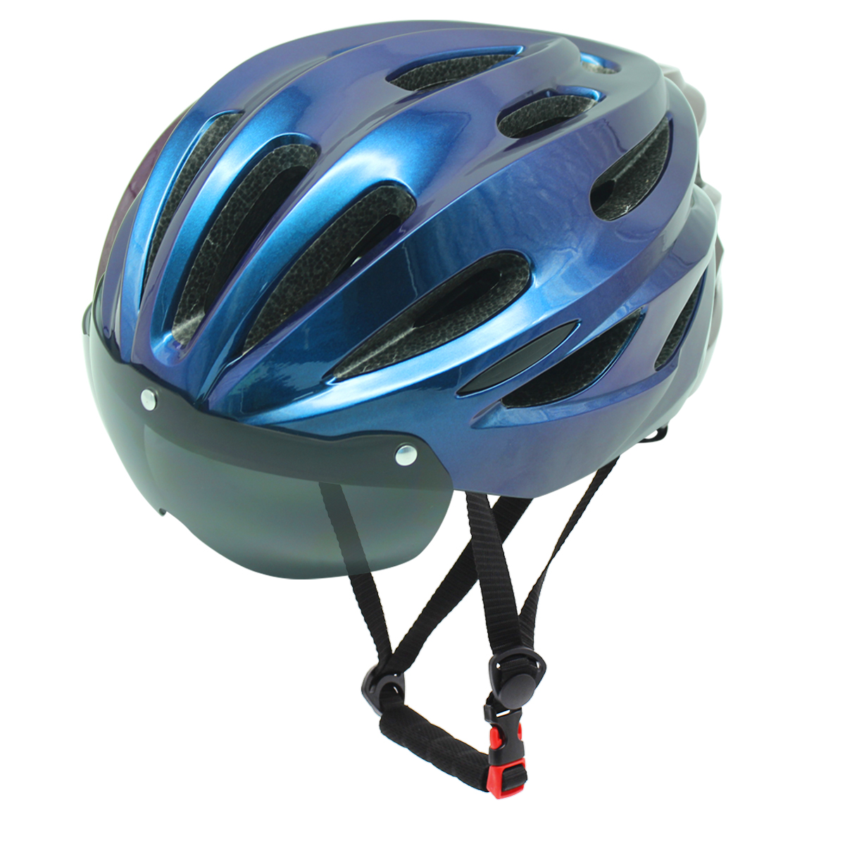 Bicycle Helmet Bike Helmet Cycling Helmet MTB helmet Bicycle headset Bike accessories with Removable Lens for men/female/wemen: Blue