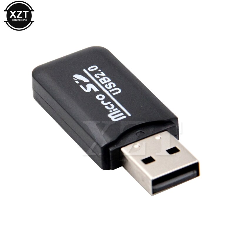 High Speed Card Readers for micro SD card adapter Mini USB 2.0 card readers for TF Memory cards Adapter: black