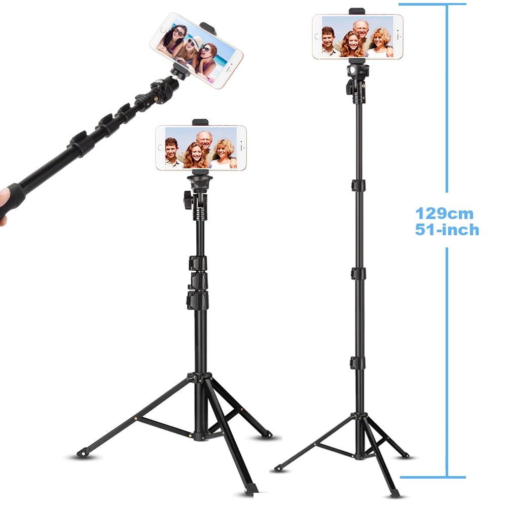 Mobiltelefon selfie stick rese stativ ställ för mobiltelefoner iphone ipad huawei xiaomi redmi surfplattor trådlös bluetooth portabl