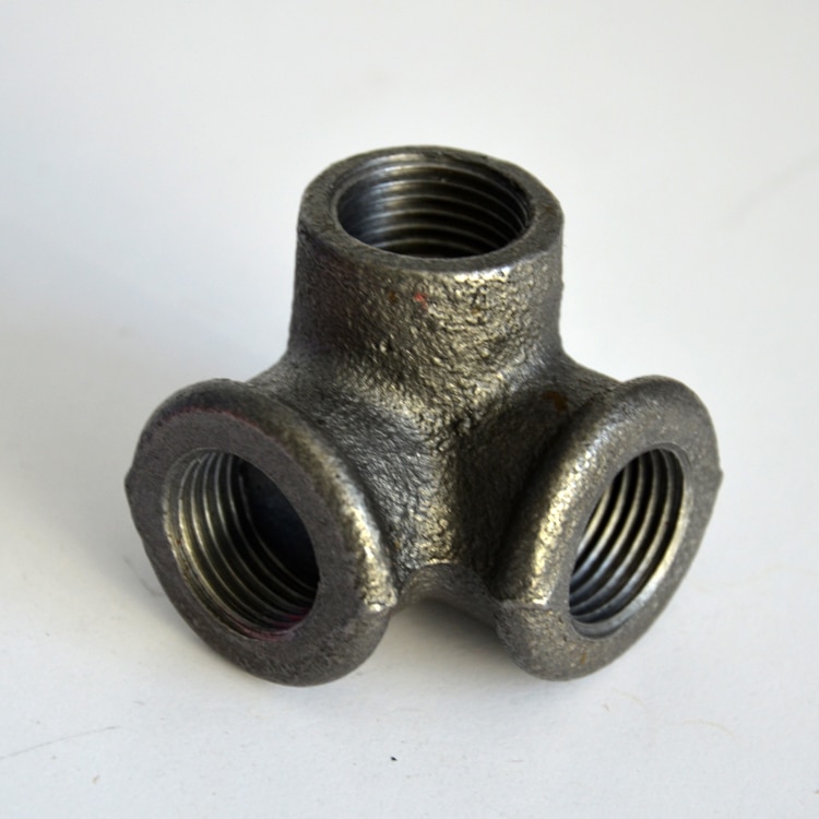 Antieke Stijl Zwarte zelf kleur gietijzer pijp fittings connectors Zwarte gietijzeren schroefdraad pijp 1/2 inch 3/4 inch 1 inch