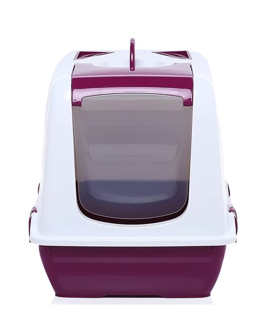 Milo-inodoro de gato cerrado turquesa, 37x50x39,5 cm: Burgundy