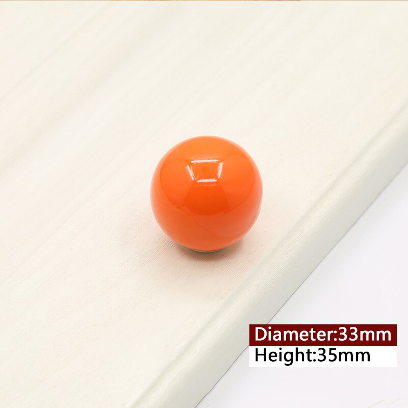 Kast Knoppen Keramische Kastdeur Pull Candy Kleur Kast Kledingkast Lade Bal Ronde Single-Gat Pull Hand Lade Handvat: 02