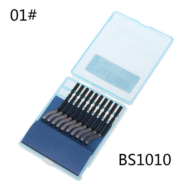 10 PCS Rapid Steel Rotary Blade BS1010 BS1018 BK3010 Blade Plastic Copper Aluminum Corner Crack Deburring Trimming processing To: BS1010