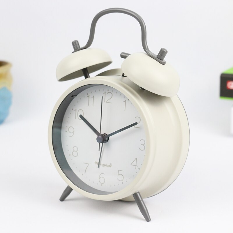 Light Pink Alarm Clock Kids Night Time Wake Up Manual Stylish Modern Student Night Alarm Clock Living Room Homedecor II50NZ