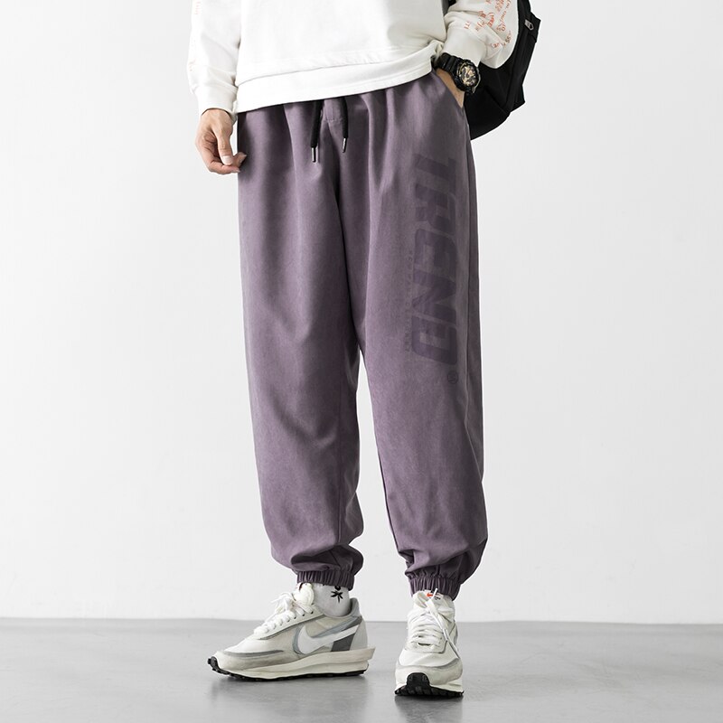 Singleroad mænds haremsbukser joggers mænd lilla kold følelse hip hop japansk streetwear sweatpants bukser joggers mandlige: Asiatisk -2xl( eur l) / Lilla jogger mænd
