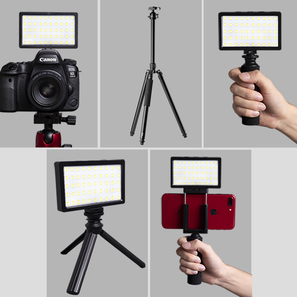 50 Kralen Mini Rgb Led Video Light On-Camera Licht Ingebouwde Batterij Voor Nikon Canon Sony Dslr smartphone Vlog Licht Invullen