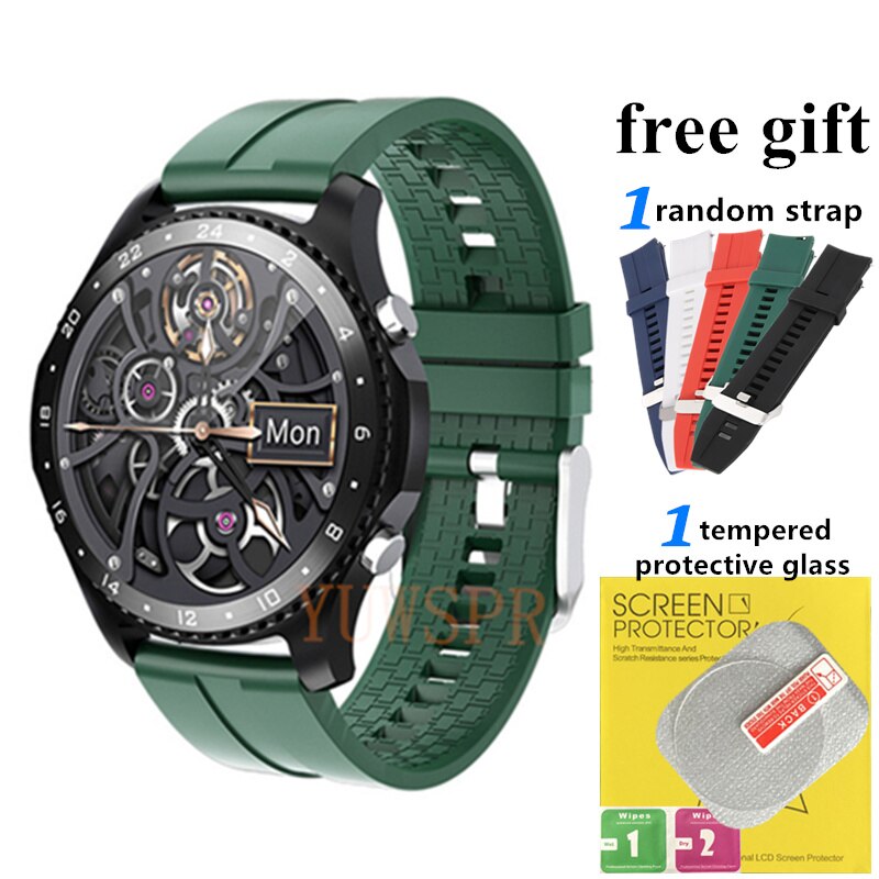 Mode Smartwatches CK30 Body Temperatuur Hartslag SPO2 Ondersteuning Koreaanse Hebreeuws Bluetooth Oproep Voor Business Mannen MV60: MG-MV60 GREEN