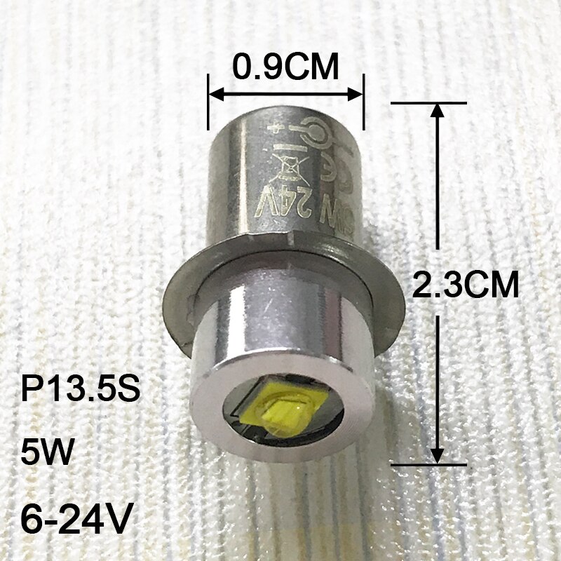 1 stk  p13.5s e10 cree xpg 2 3w 1w 3w lommelygte pære nødpærer 3v dc4-10v/6-24v led pære erstatning lommelygte pære