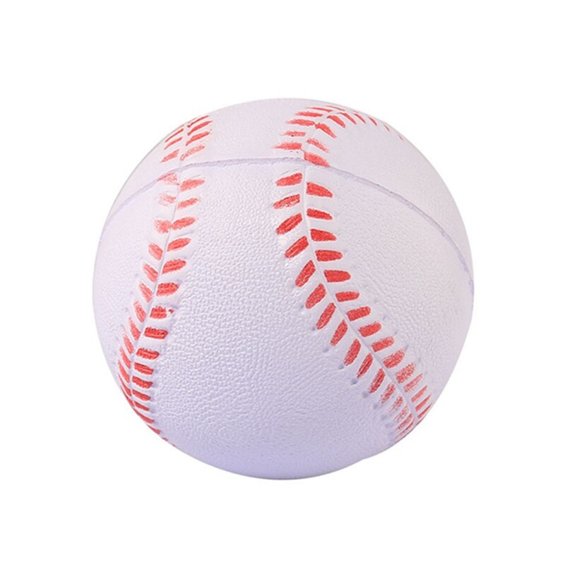Vitt och gult barn baseball bas jorden träning boll skum softball student mjuk baseball pu baseballdiameter