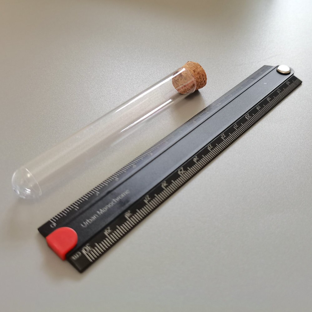 Tubes à essai en plastique transparent avec bouchon, 25 pièces/lot, 12mL, 15x100mm, pour laboratoire, école, produits chimiques