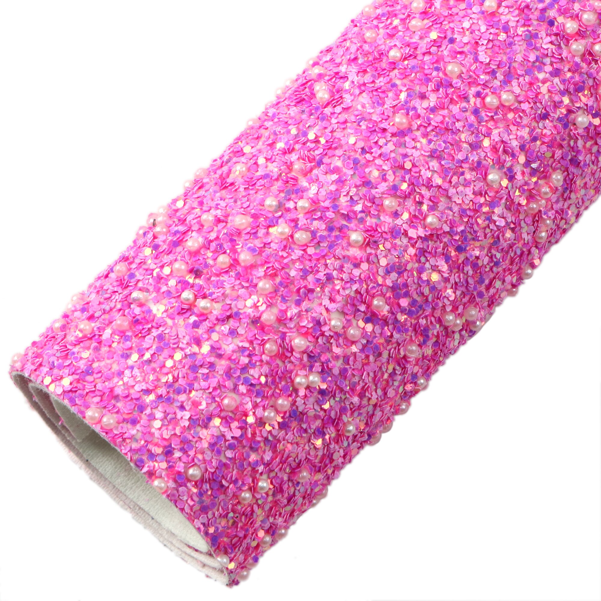 Shimmer Chunky Glitter Faux Lederen Lakens Parel Kralen Bedekt Effen Kleur Synthetisch Leer Stof 20X33Cm Voor Diy oorbellen Boog: 1149754004