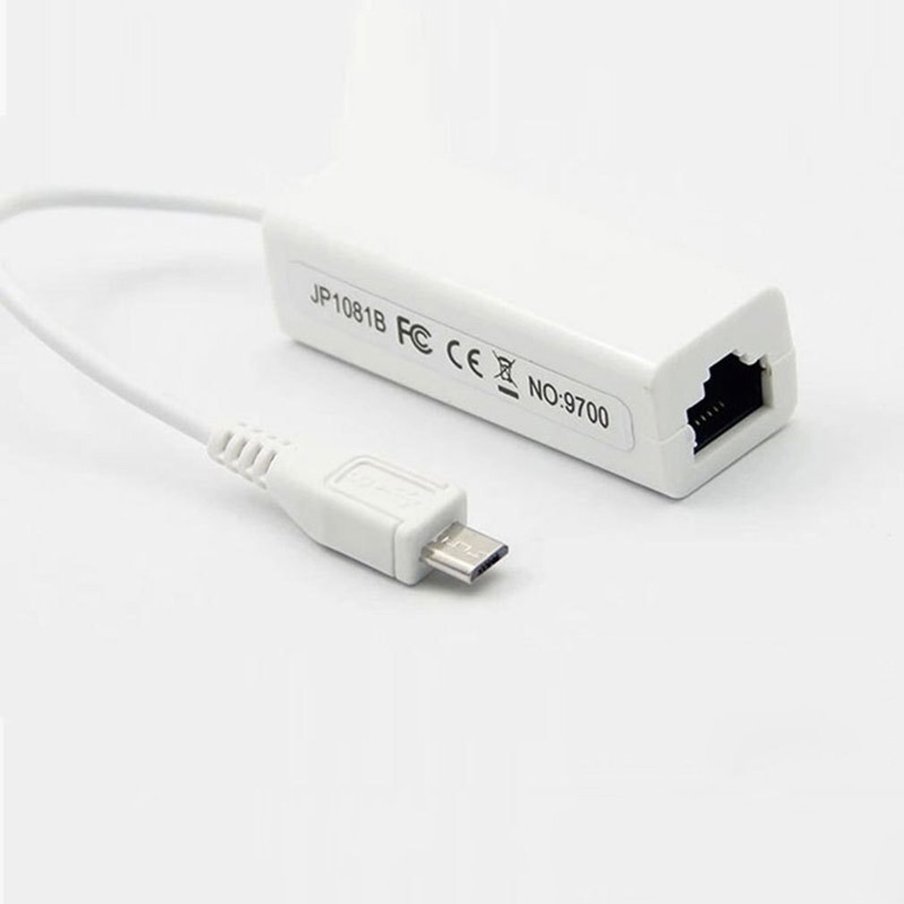 Micro USB To Ethernet Cable Interface Ethernet Adapter OTG Wired Internet Android Tablet PC Network Card: Default Title