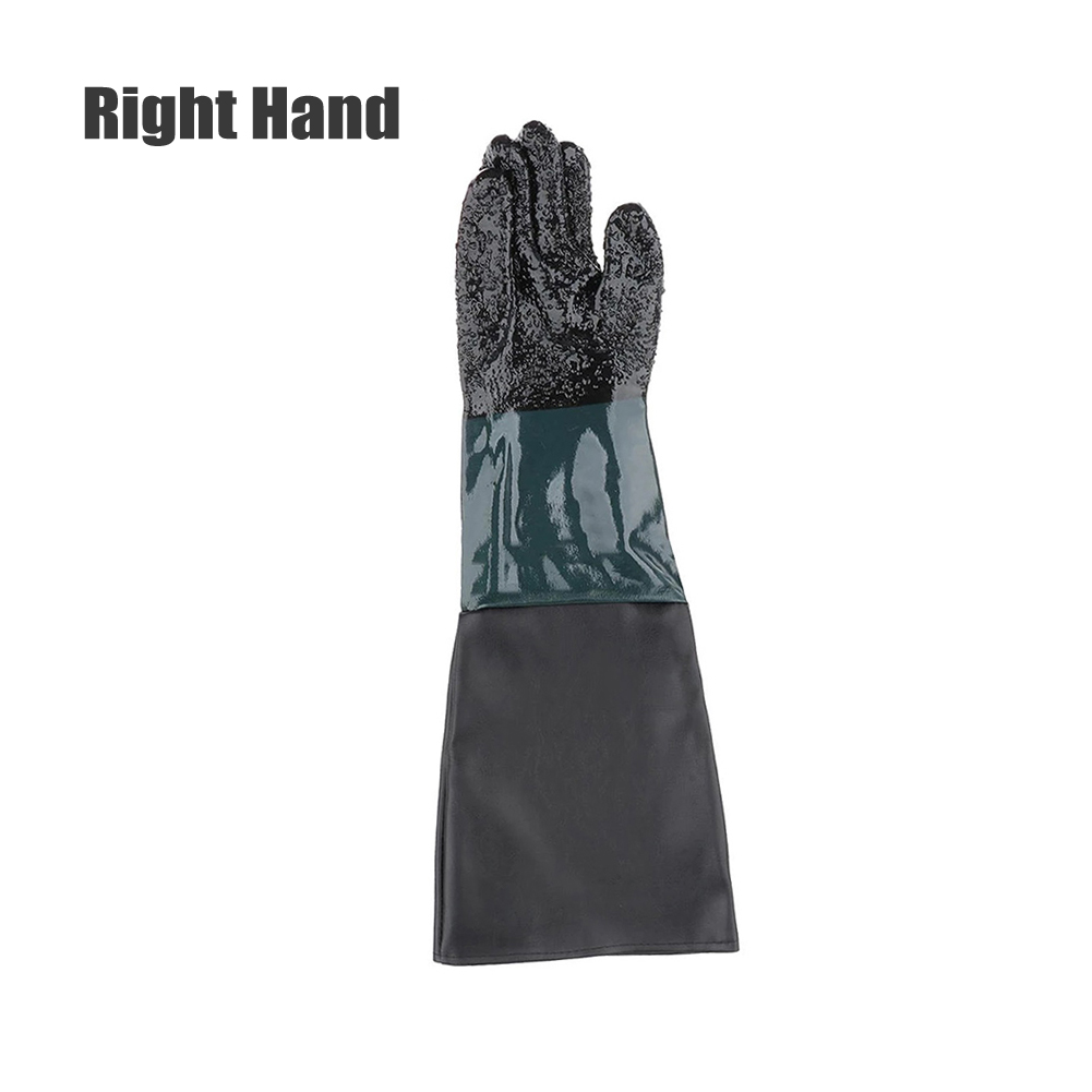 Guanti Per Sabbiatura Protettivi – Lunghi 60 Cm, In PVC Con Fodera In Cotone - 5