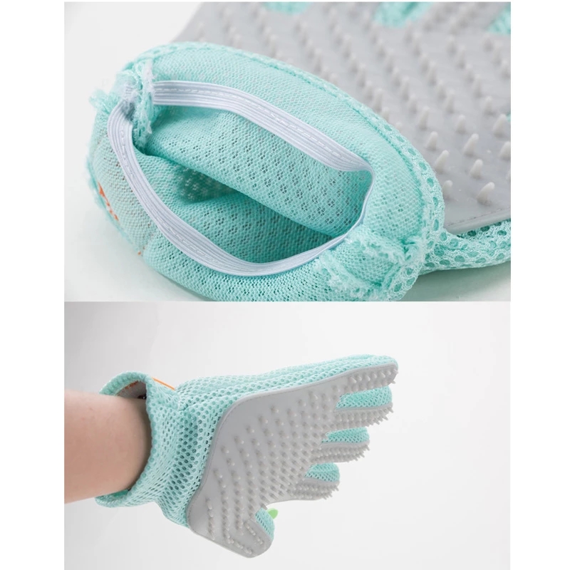 Guanto per animali domestici guanto per toelettatura per gatti spazzola per rimuovere i peli di gatto guanti pettine per cani per gatti bagno massaggio pulito spazzola per rimuovere i peli per cani gatti