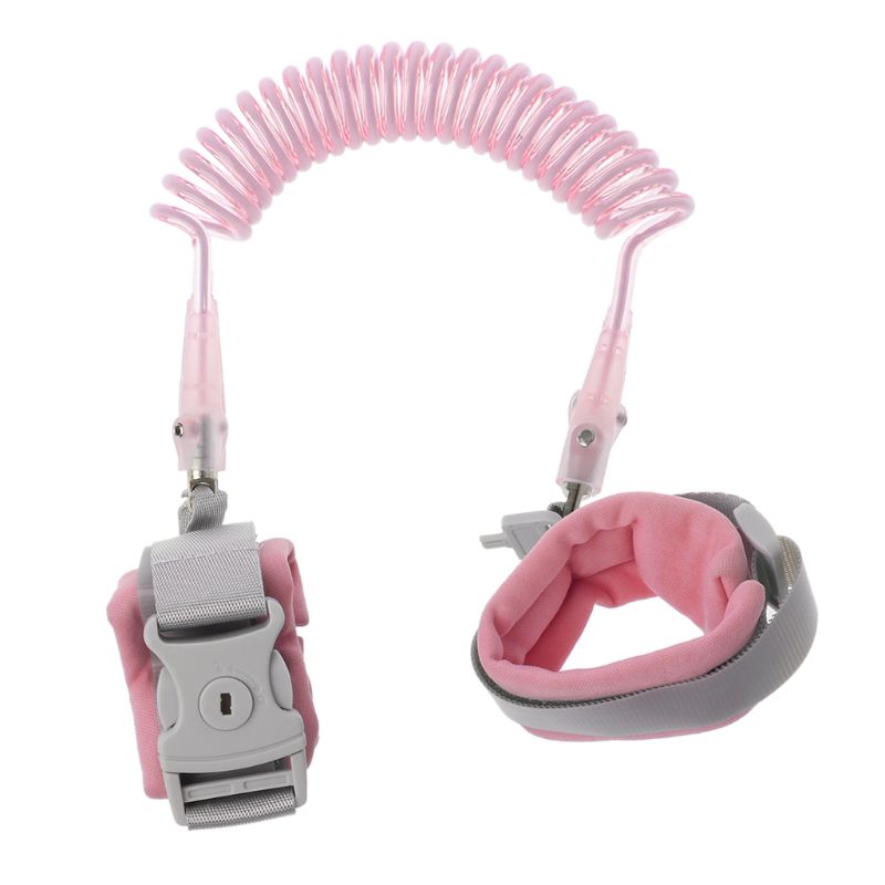 Anti Lost Wrist Link Add Key Lock Toddler Leash Baby Walker Safety Belt Wristband Walking Strap Rope Adjustable Harness 2M