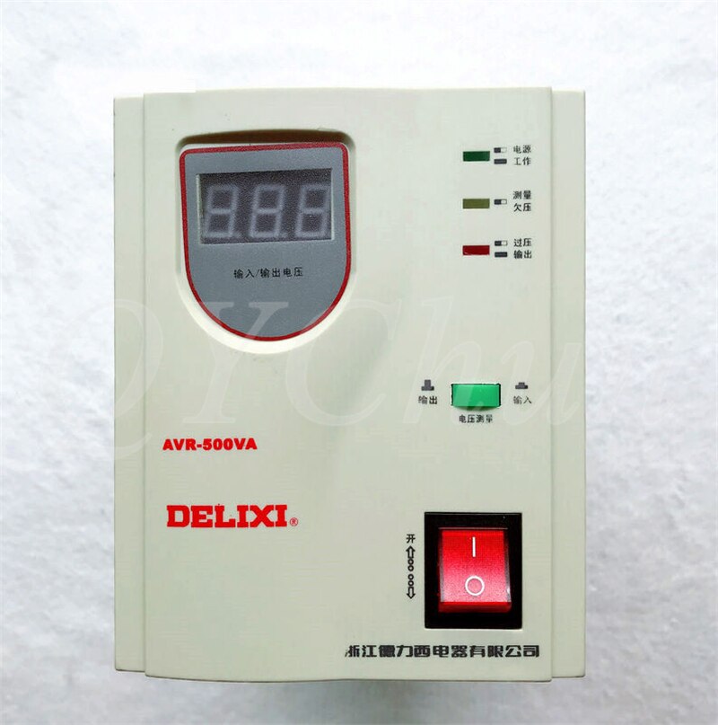 Delixi Spanningsstabilisator Automatische Huishoudelijke Ac Regulator Tv Pc Koelkast Voltage Regulator AVR-500W