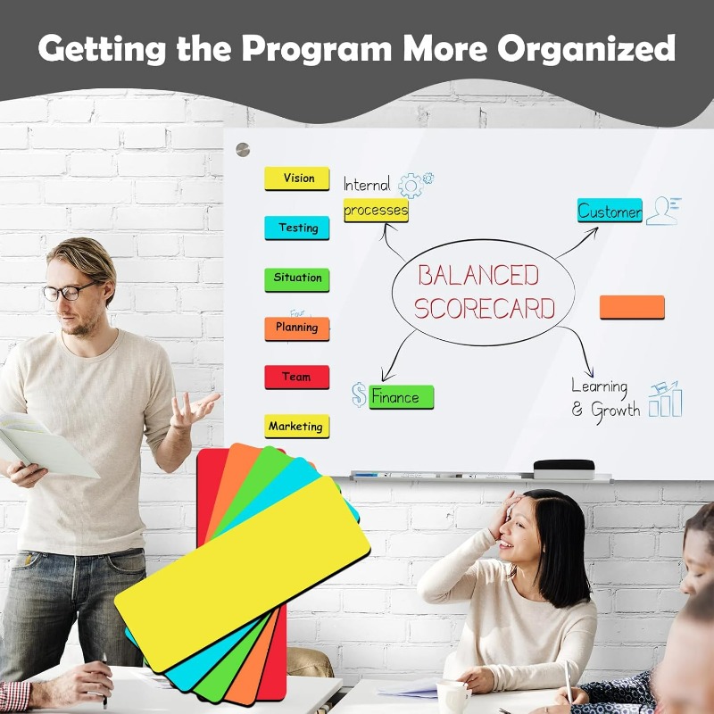 Magnetic Label Stickers Reusable Home Fridge Sticker Dry Erase Magnet Labels Office School Whiteboard Display Stickers