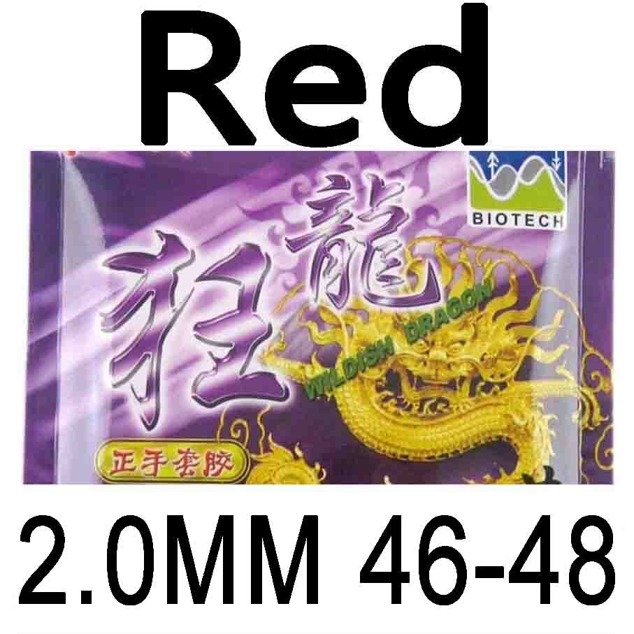 Palio table tennis rubber wildish dragon for forehand table tennis racket rubber: Red 2.0mm H46-48