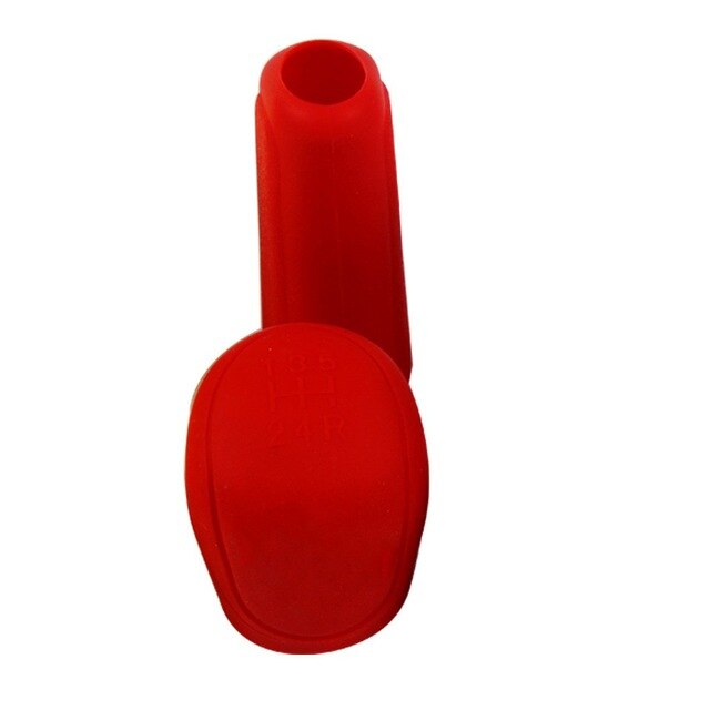 2Pcs Universal Manual Gear Shift Collars Car Silicone Gear Head Shift Knob Cover Handbrake Grip Car Hand Brake Covers Case: Red