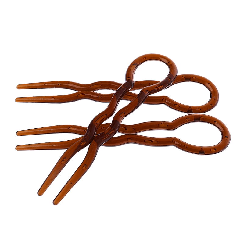 3pcs Vork Gereedschap Vlecht Kapsel Haar Vork U Vorm Vork Clips Pin Accessoires