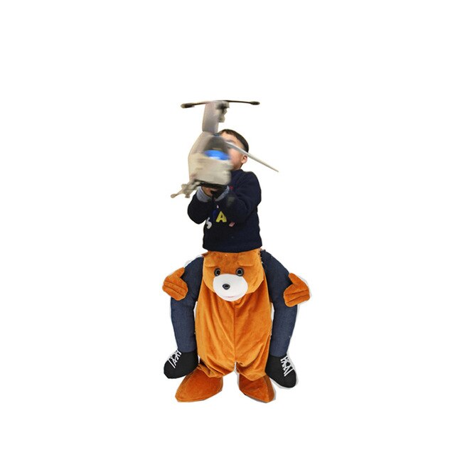 Animal Broek Party Dress Up Rit Op Me Mascotte Kostuums Carry Back Speelgoed Volwassen Kinderen Party Cosplay kleding: Oranje