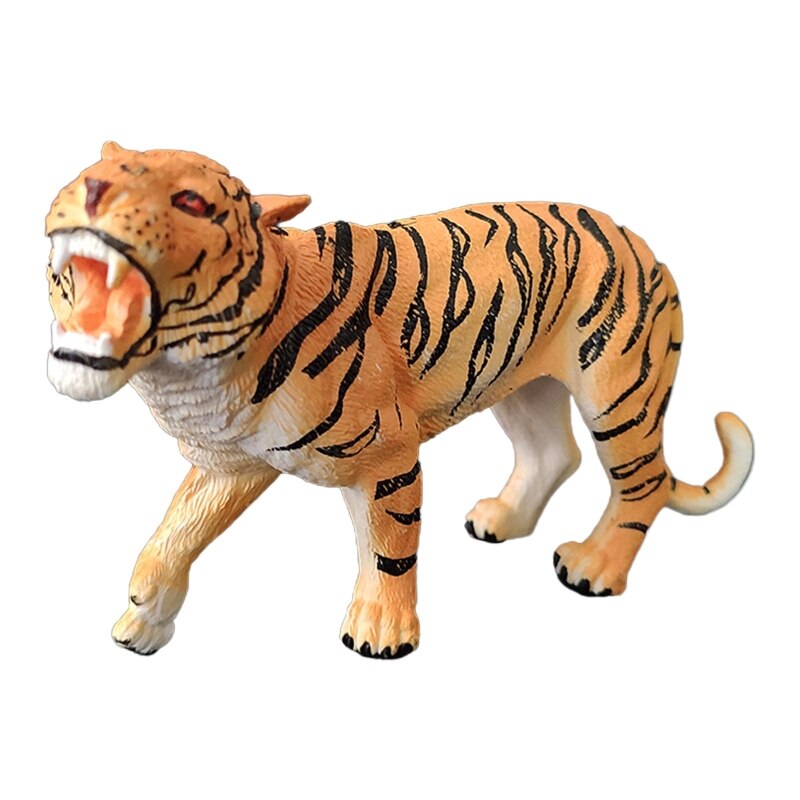 Wild Animal Model Simulation Elephant Tiger Lion Leopard Horse Toy Solid Plastic for Kids Toy Playset Decoration