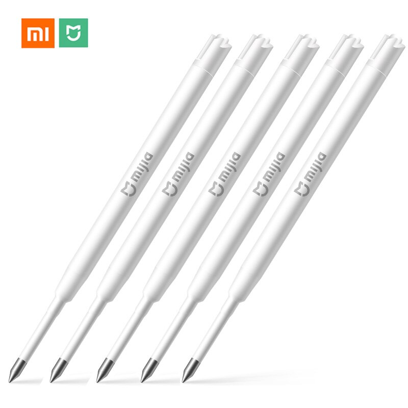 Xiaomi Mijia Teken Pen Refill Balpennen 0.5Mm Glad Refill Rolling Roller Zwarte Inkt Ondertekening Pennen Voor School: 5pcs