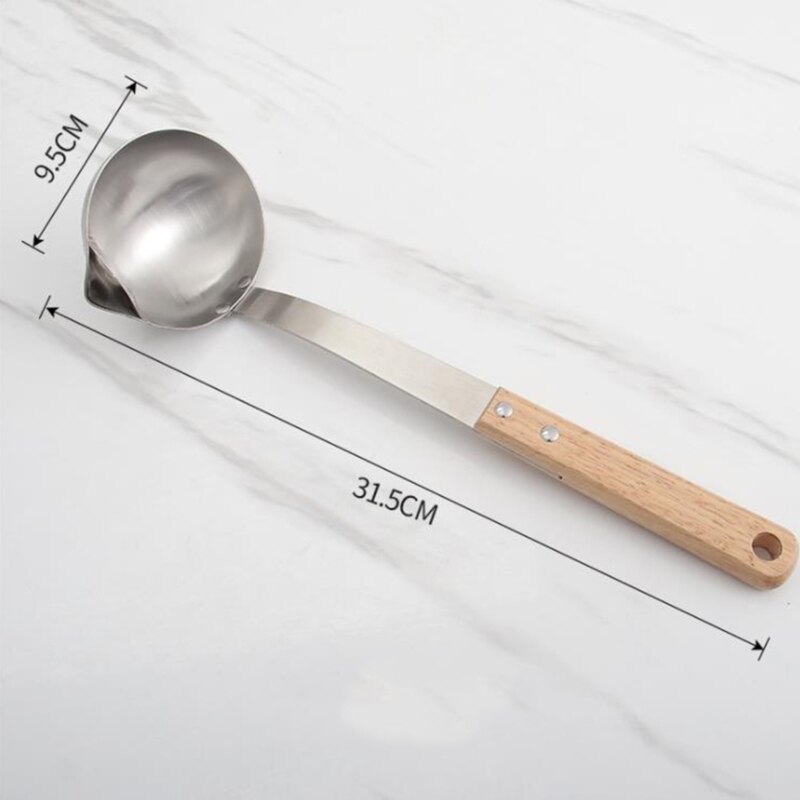 Stainless Steel Scoop Soup Oil Separator Grease Filter Spoon Cooking Colander Tools Kitchen Accessories