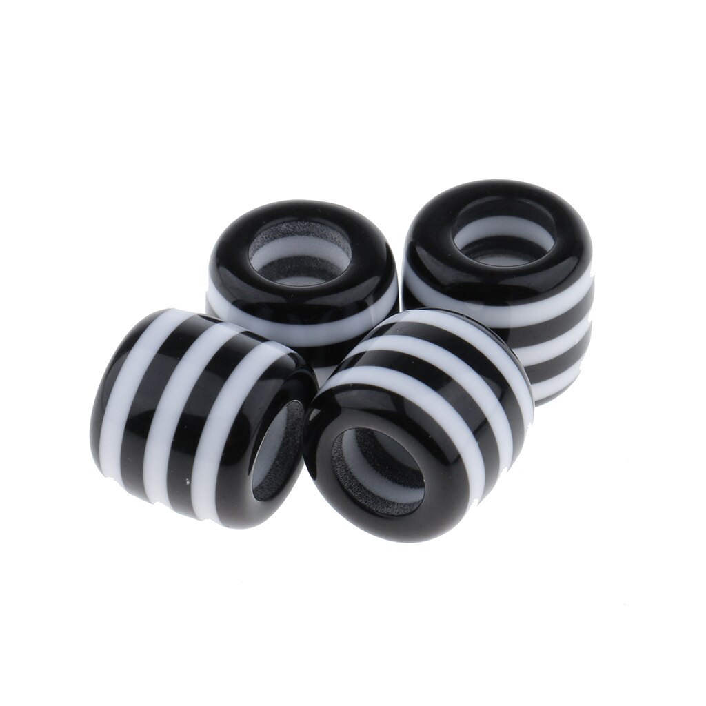10 stk/pakke dread lock fletning dread locks stribede perler hår tilbehør tube hair extension perler fletning hår dekorationer