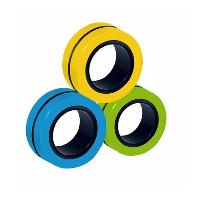 Lustige Zappeln Finger Spinner Entpacken Spielzeug Magnetische Ringe Anti-Stress Magnetische Magie Ring Werkzeuge Ring Kinder Erwachsene Dekompression Spielzeug: Color 11