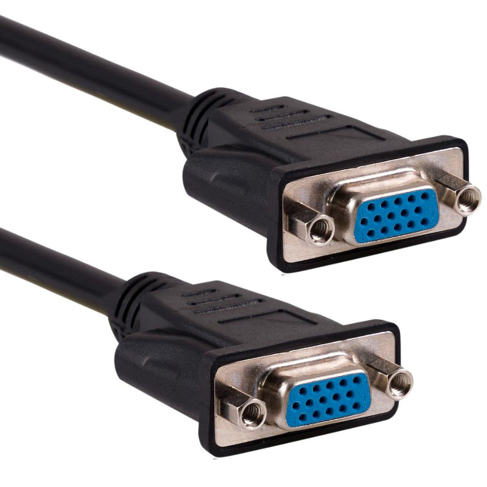 Cable de extensión VGA de 23CM, cable de extensión VGA corto hembra a VGA hembra, cable extensor VGA pasivo para Monitor de ordenador portátil