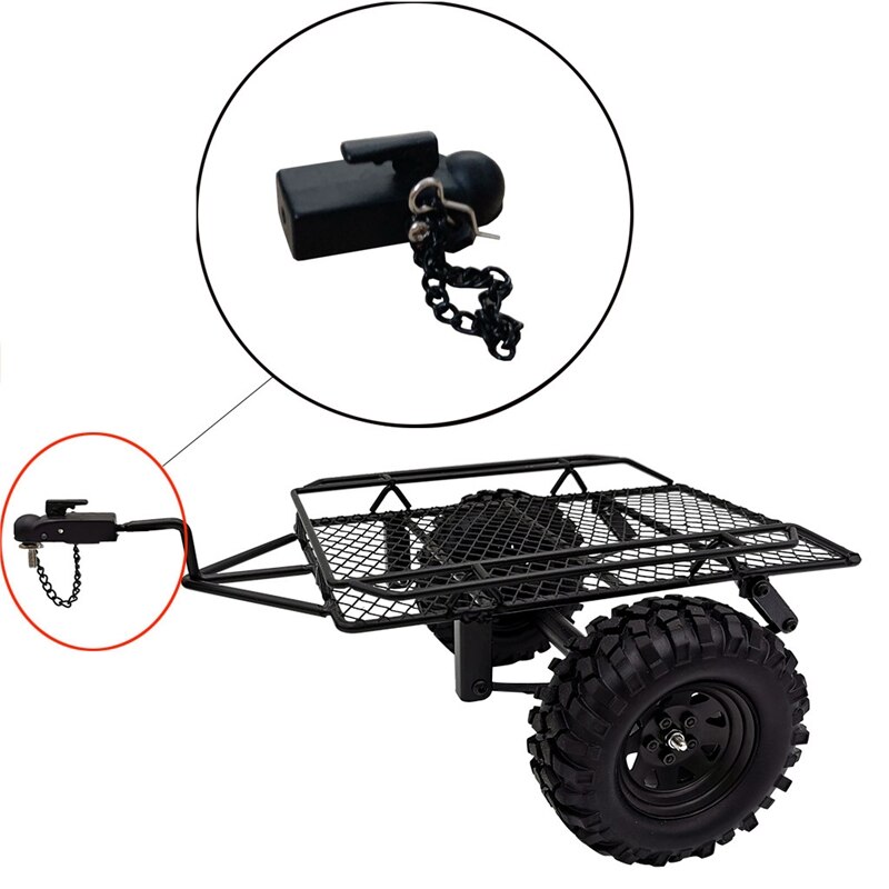 Metalen Hitch Trailer Haak Voor SCX10 90046 Traxxas TRX4 1/10 Rc Crawler Auto Afstandsbediening Auto Model Voor Baby Kid