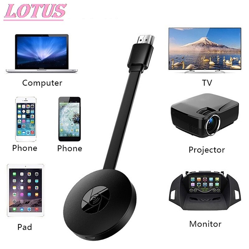 With WiFi Miracast adapter wireless TV stick TV Turner Stick 1080P HDMI dongle smart phone to TV projection mirror adapter.1pc。