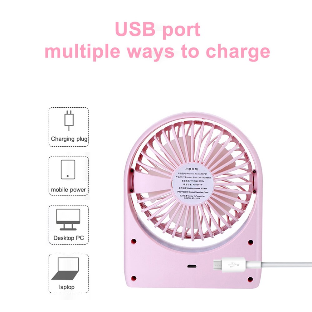 Mini Desktop Fan Usb Oplaadbare Zomer Luchtkoeling Draagbare Bureau Ventilator Voor Kleine Mute Office Home Reizen Auto Fan