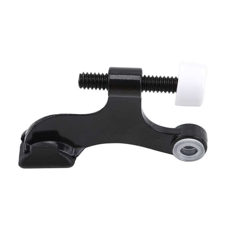 2Pcs/set Adjustable Hinge Pin Door Stopper Brushed Satin Nickel Heavy Duty Hinge Pin Door Stop Bumper Tips Hardware For Home: black