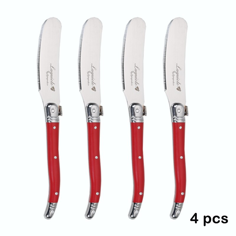 Laguiole stil rustfrit stål smør knive ost dessert syltetøj spredere skære brød smør værktøj bar restaurant bestik sæt: 4 stk