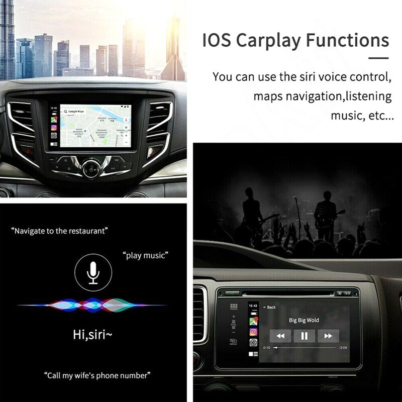USB Auto Carplay Dongle for Android phone Wireless System Screen Smart link Support Mirror-link Online Map Music