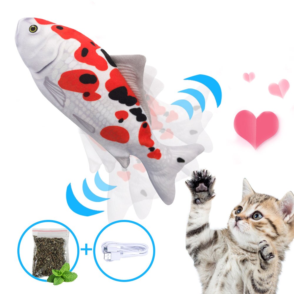 Elektronisch kattenspeelgoed, elektrisch usb-oplaadsimulatie, visspeelgoed voor honden, katten, kauwen, spelen, bijtbenodigdheden, dropshipping: Taisho koi elec
