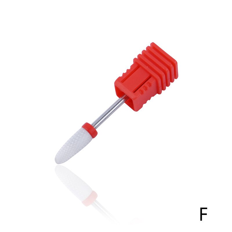Limes à ongles électriques, forets à ongles, fraises pour manucure, broyeur en céramique, polissage des ongles, pédicure, tête de ponçage, outils pour nail art: F