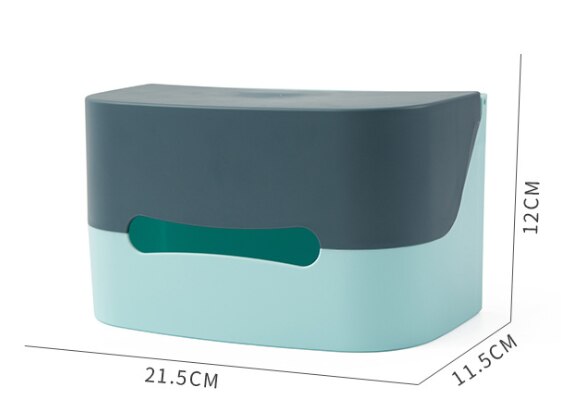 Tissue Box Holder, Household Wall Mount Storage Box for Facial Tissues and Napkin Paper, ABS Material , 21.5 cm*12 cm* 11.5 cm: B