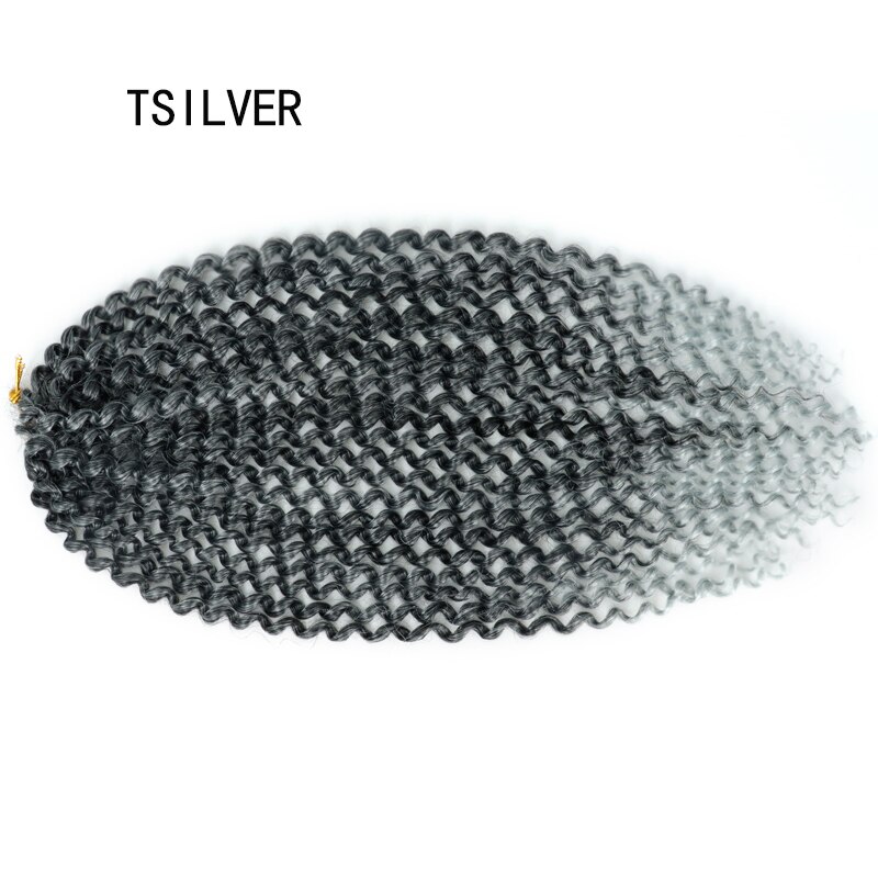 LISI GIRL Hair Braided Synthetic Curly Hair Extension Crochet Braid 17 inch Synthetic Hair Crochet Braids: NC/4HL