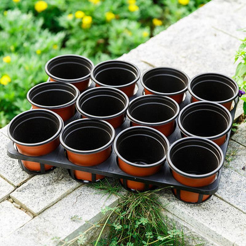 Macetas De Plástico Para Plantas - Pack De 30, 7x7 Cm, Negras, Ideales Para Semilleros Y Suculentas