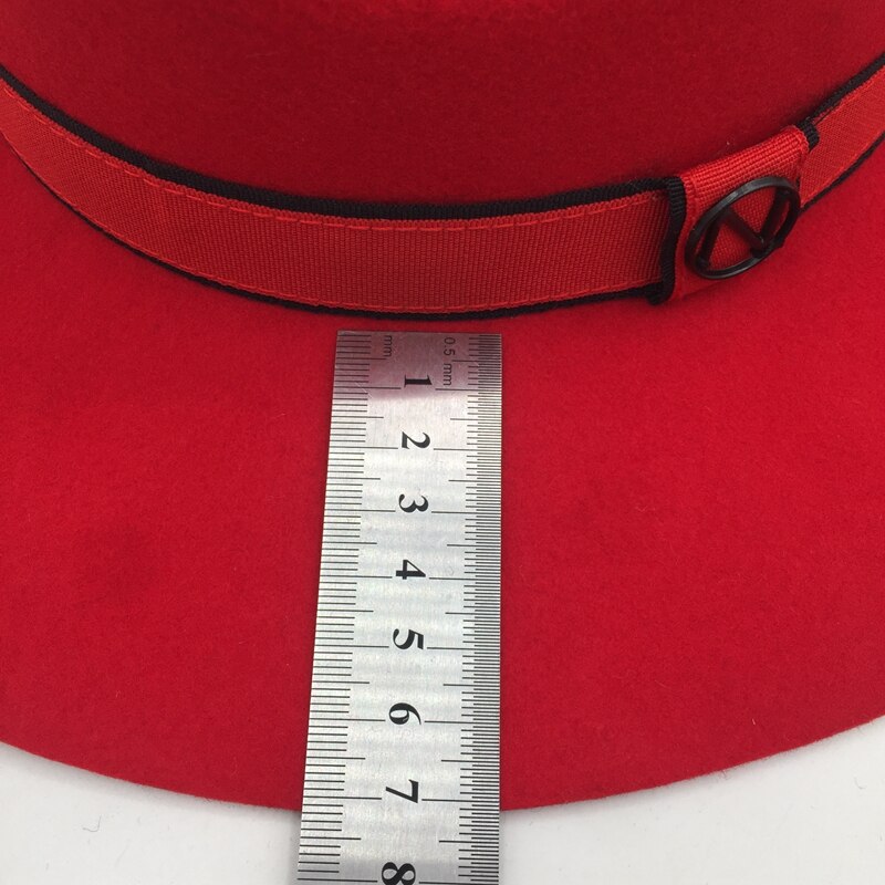 Kapelusz dla mężczyzn i kobiet nowy czerwony kapelusz Pan wełniany kapelusz dzwon modne kapelusze