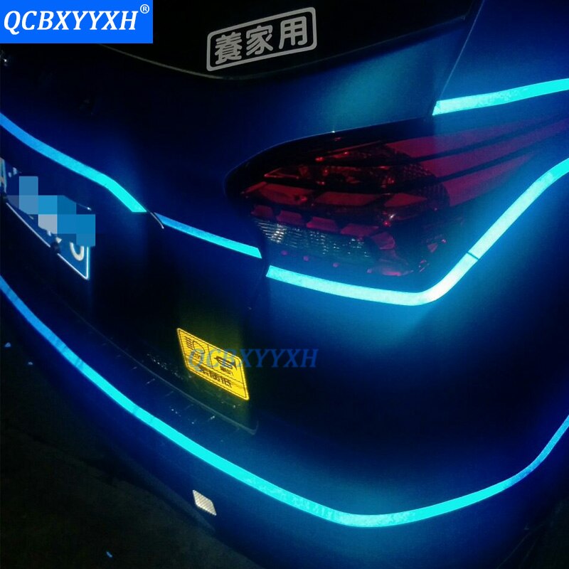 QCBXYYXH 5M * 1CM tiras reflectantes pegatinas coche-estilismo decoración de la motocicleta automóviles bicicletas de seguridad advertencia cintas para marcar