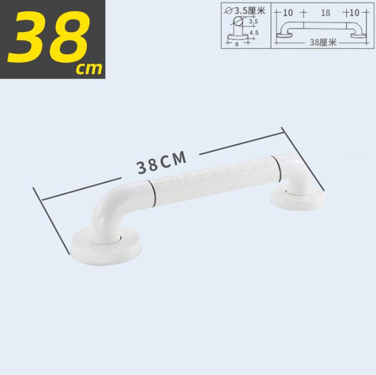 Handvaten Wall Badkamer Leuning Veiligheid Bar Wc Ouderen Leuning Grip Handvat Douche Grab Bars Wc Roestvrij SteelJM-179: white 38 cm