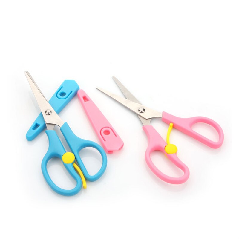 Tijeras Para Costura Pinking et bleu broderie Mini ciseaux à coudre artisanat sécurité étui de protection en acier inoxydable ciseaux